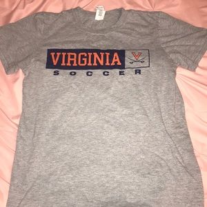 UVA Grey soccer t-shirt size adult Small